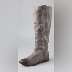Frye Paige Tall Knee High Riding Boots Grey Taupe Size 8 $398